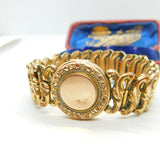 Victorian Rolled Gold Bracelet With 9ct Gold Locket Front Antique c1900