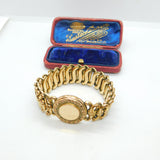 Victorian Rolled Gold Bracelet With 9ct Gold Locket Front Antique c1900