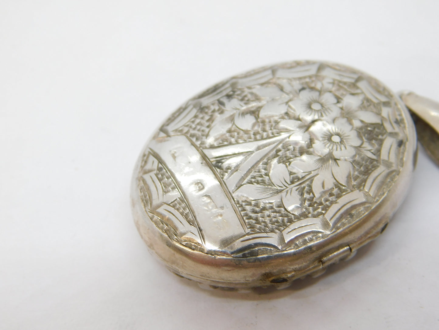 Victorian Sterling Silver Lucky Horseshoe Locket Antique 1876 Birmingham