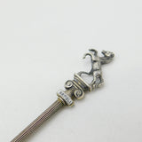 Sterling Silver Colourful Enamel Napoli Italy Souvenir Spoon Antique c1920