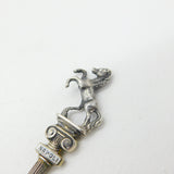 Sterling Silver Colourful Enamel Napoli Italy Souvenir Spoon Antique c1920