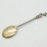 Sterling Silver Colourful Enamel Napoli Italy Souvenir Spoon Antique c1920