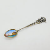 Sterling Silver Enamel St. Angelo Rome Souvenir Spoon Antique c1920
