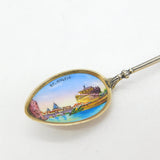 Sterling Silver Enamel St. Angelo Rome Souvenir Spoon Antique c1920