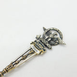 Sterling Silver Enamel St. Angelo Rome Souvenir Spoon Antique c1920