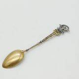 Sterling Silver Enamel St. Angelo Rome Souvenir Spoon Antique c1920