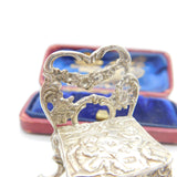 Victorian Sterling Silver Miniature Doll Chair with Cherubs Antique 1897 London