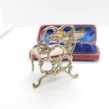 Victorian Sterling Silver Miniature Doll Chair with Cherubs Antique 1897 London