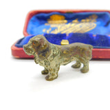 Victorian Cold Painted Vienna Bronze Spaniel Dog Figurine Antique c1860