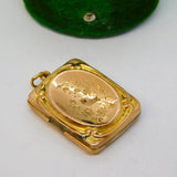 Victorian 9ct Gold Back & Front Swallow Sweetheart Locket Antique c1890