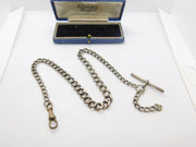Sterling Silver Graduating Albert Watch Chain Antique 1912 Birmingham Art Deco