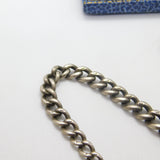 Sterling Silver Graduating Albert Watch Chain Antique 1912 Birmingham Art Deco