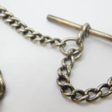 Sterling Silver Graduating Albert Watch Chain Antique 1912 Birmingham Art Deco
