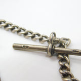 Sterling Silver Graduating Albert Watch Chain Antique 1912 Birmingham Art Deco
