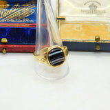 Banded Agate 14ct Yellow Gold Ring Antique Victorian c1860 Austro-Hungarian