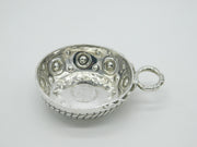 Sterling Silver George III Shilling Set Wine Taster Antique 1925 London Deco