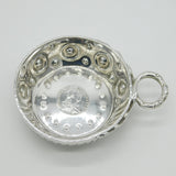Sterling Silver George III Shilling Set Wine Taster Antique 1925 London Deco