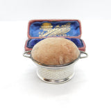 Sterling Silver Woven Bucket Pin Cushion 1911 Birmingham Levi & Salaman