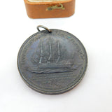 Victorian Copper Medal Stuck From Foudroyant Admiral Nelson's Flagship Antique