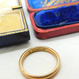 9ct Yellow Gold Minimal Wedding Band Ring Antique 1941 Art Deco Birmingham