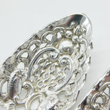 George III Pair of Sterling Silver Pierced Berry Spoons Antique 1804 London