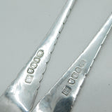 George III Pair of Sterling Silver Pierced Berry Spoons Antique 1804 London