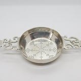 Sterling Silver King George IV Coronation Tea Strainer Antique 1936 Sheffield