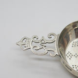Sterling Silver King George IV Coronation Tea Strainer Antique 1936 Sheffield