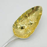 George III Exeter Sterling Silver Berry Pattern Dessert Spoon Antique 1813