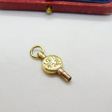 Victorian 9ct Yellow Gold Cased Floral Pattern Watch Key Fob Pendant c1860