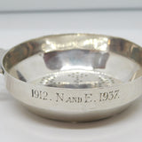 Sterling Silver King George IV Coronation Tea Strainer Antique 1936 Sheffield