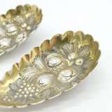 George III Sterling Silver Berry Pattern Dessert Spoon Pair Antique 1792 London
