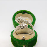 Sterling Silver Roman Style Rams Head Crossover Ring Vintage c1960