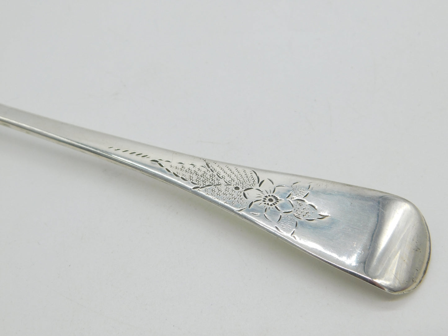 George IV Sterling Silver Berry Pattern Dessert Serving Spoon Antique 1821 London