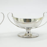 George III Pair of Sterling Silver Pedestal Salt Cellar Antique 1786 London