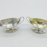 George III Pair of Sterling Silver Pedestal Salt Cellar Antique 1786 London