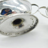 George III Pair of Sterling Silver Pedestal Salt Cellar Antique 1786 London