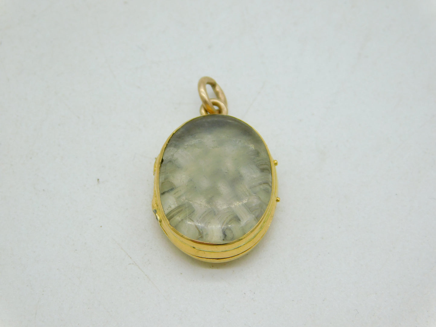 Victorian 15ct Yellow Gold Blond Hair Set Mourning Locket Antique c1860