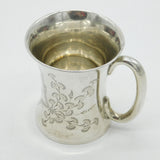 Sterling SIlver Floral Pattern Christening Cup Antique 1922 Birmingham Art Deco
