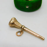 Victorian 9ct Yellow Gold Shield Cut Bloodstone Watch Key Fob Antique c1860