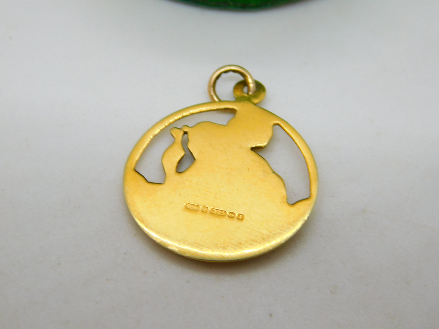 Charles Horner Ltd. 9ct Yellow Gold St Christopher Pendant Vintage 1968