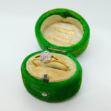 Victorian 18ct Yellow Gold Old Cut Diamond Daisy Floral Ring Antique c1890
