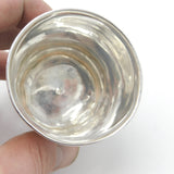 French Aesthetic Movement Sterling Silver Flower & Bird Beaker Antique c1880