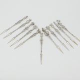 Set of Eleven .800 Silver Italian Souvenir Terminal Cocktail Sticks Vintage 1960
