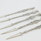 Set of Eleven .800 Silver Italian Souvenir Terminal Cocktail Sticks Vintage 1960