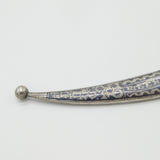 Russian .875 Silver & Niello Enamel Dagger Antique c1890 Victorian Kokoshnik Marks