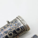 Russian .875 Silver & Niello Enamel Dagger Antique c1890 Victorian Kokoshnik Marks