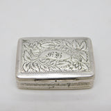 George IV Sterling Silver Floral Vinaigrette Antique 1825 Birmingham