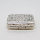 George IV Sterling Silver Floral Vinaigrette Antique 1825 Birmingham