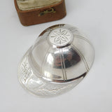 Sterling Silver Jockey Riding Hat Tea Caddy Spoon Vintage 1979 London
